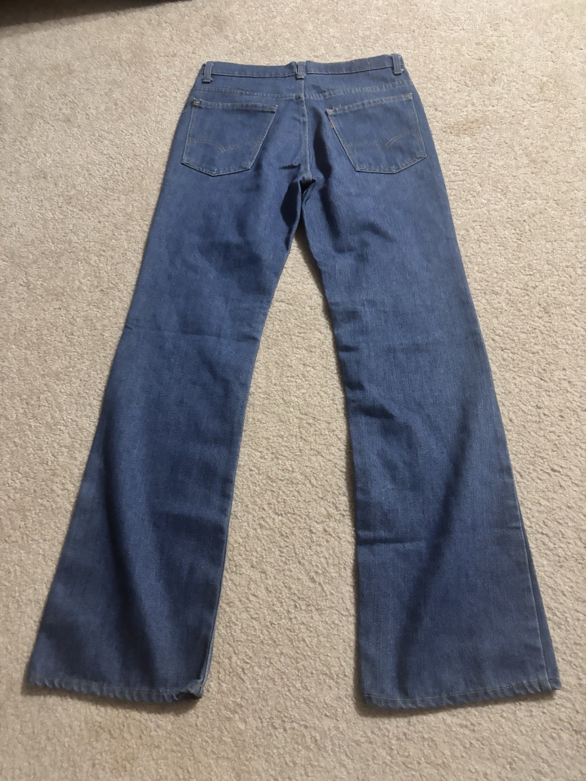 1970s true vintage levi’s 517 0917 flared bootcut dark wash denim jeans 30x33