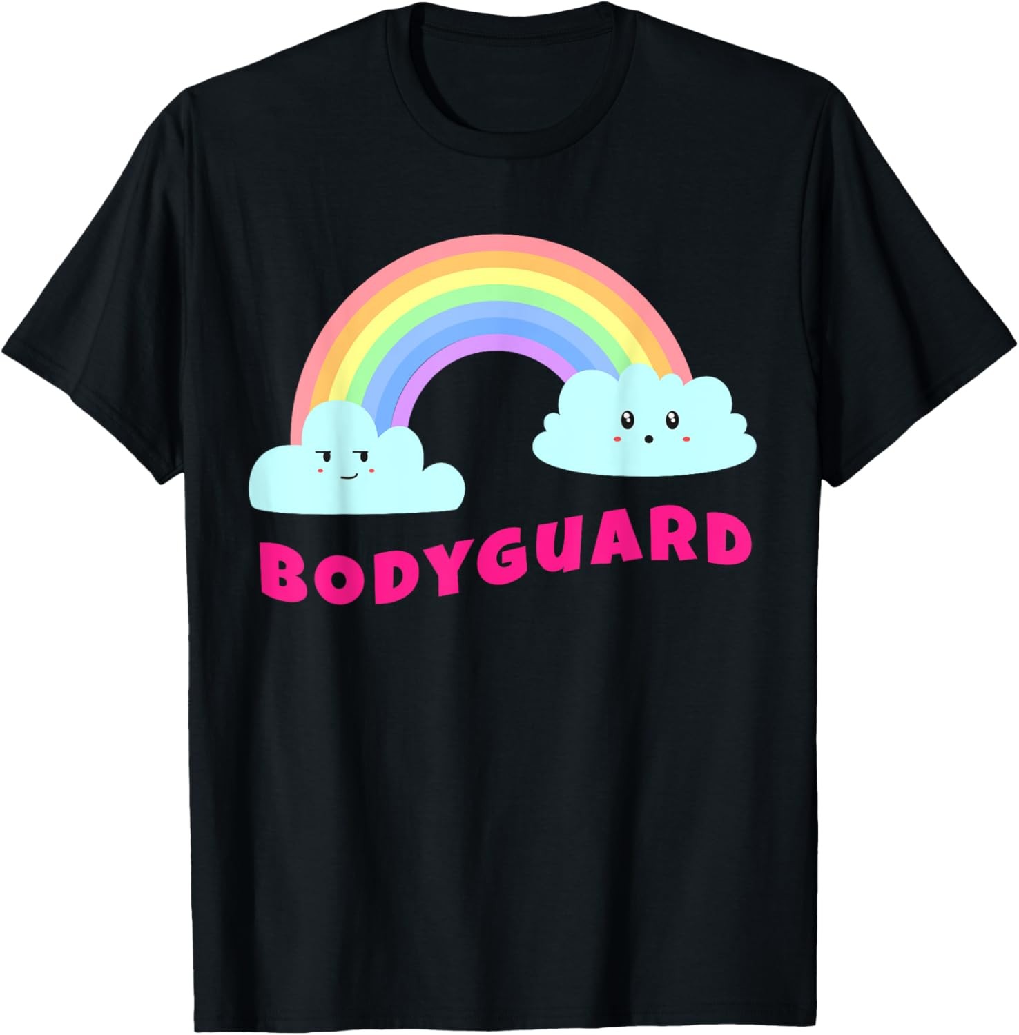 Bodyguard Shirts | Sarcastic Retro Rainbow Funny Bodyguard T-Shirt