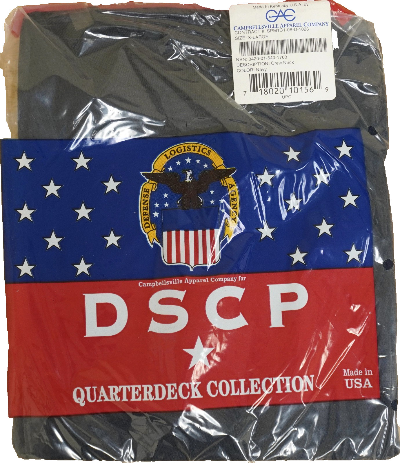 NEW - 100% Combed Cotton DSCP T-Shirt XL Extra Large Navy Undershirts - USA