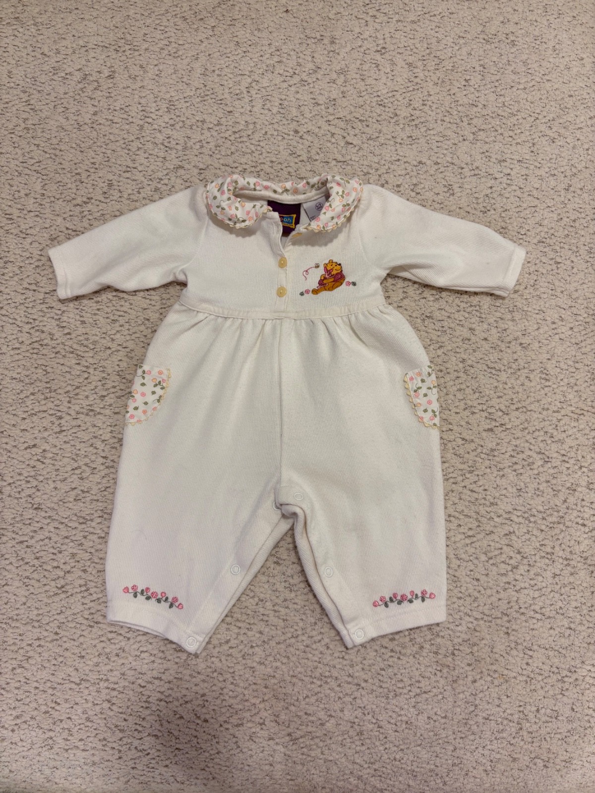 purple tag winnie the pooh romper