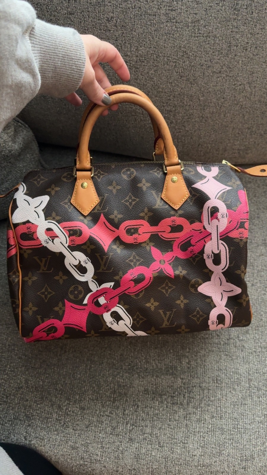 Louis Vuitton Monogram Chain Flower Speedy 30 2016 limited edition no Key