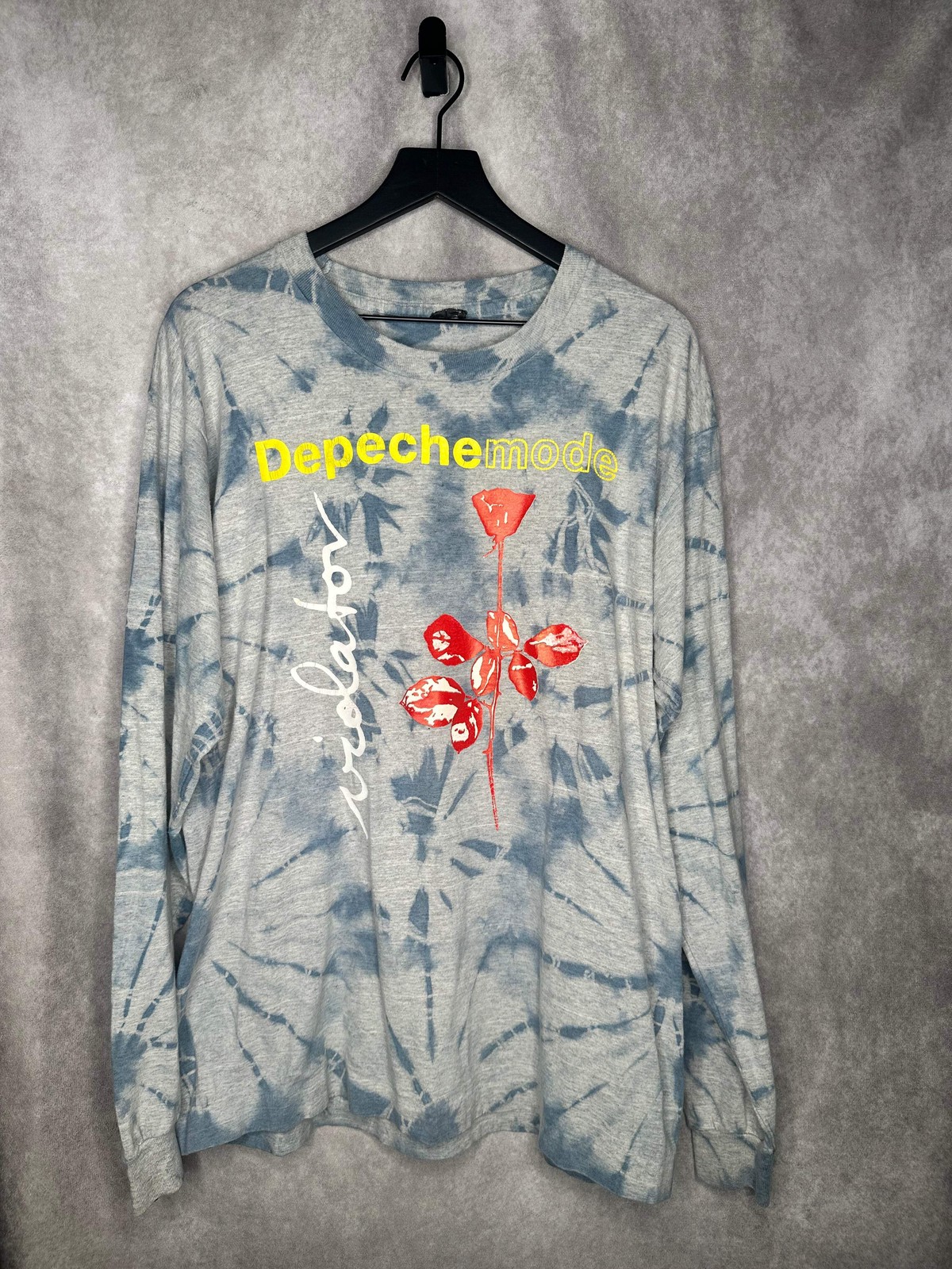 Vintage 90s DEPECHE MODE VIOLATOR TIE DYE ROSE LONGSLEEVE Shirt