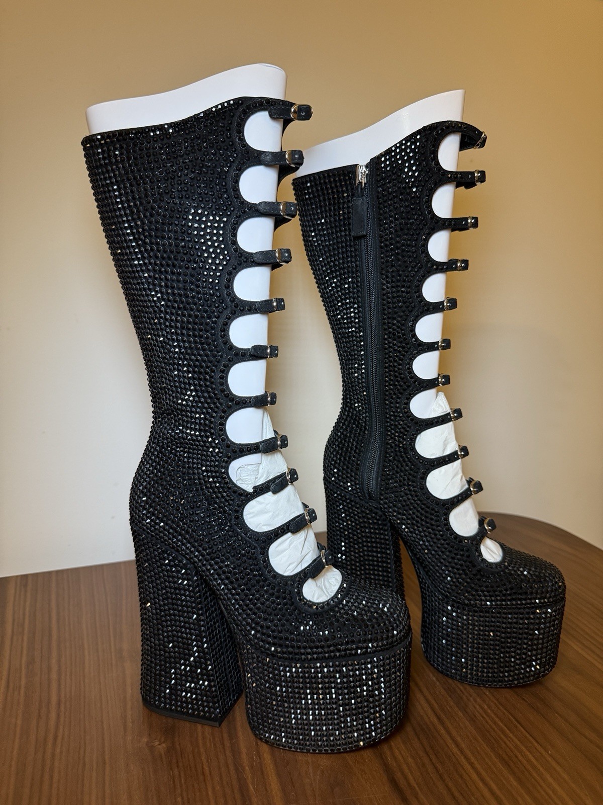 Heaven By Marc Jacobs Kiki Boots Embellished New With Box And Duster US 6