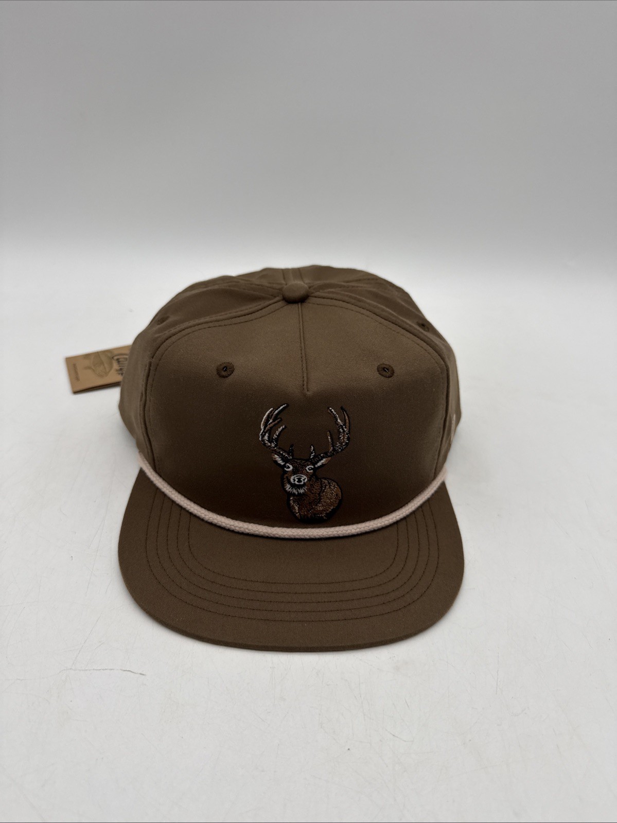 Duck Camp Deer Baseball Cap NWT Snapback Olive Drab Flat Brim Adjustable Outdoor