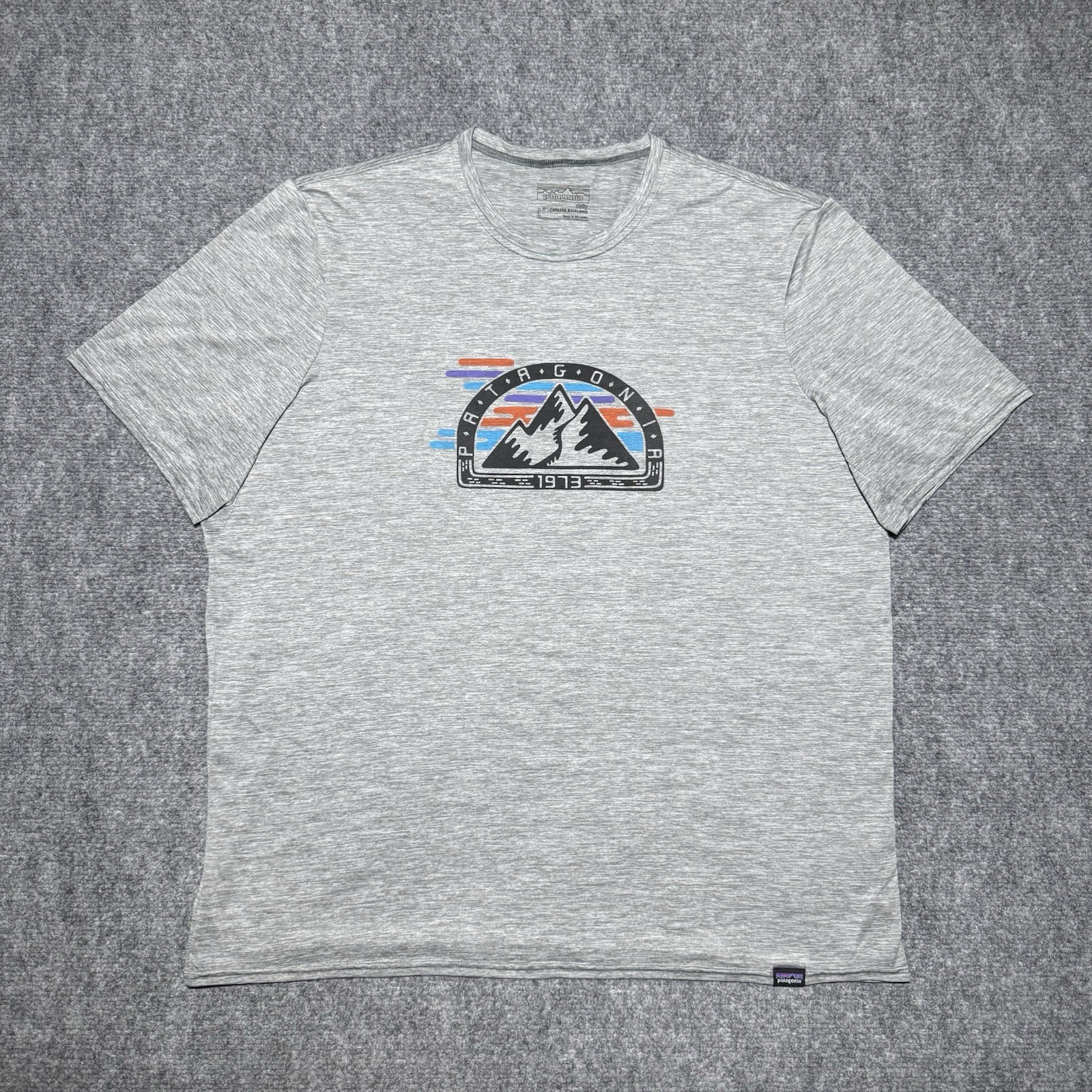 Patagonia Capilene Daily Baselayer Tee Shirt Men Large Gray Built To Endure