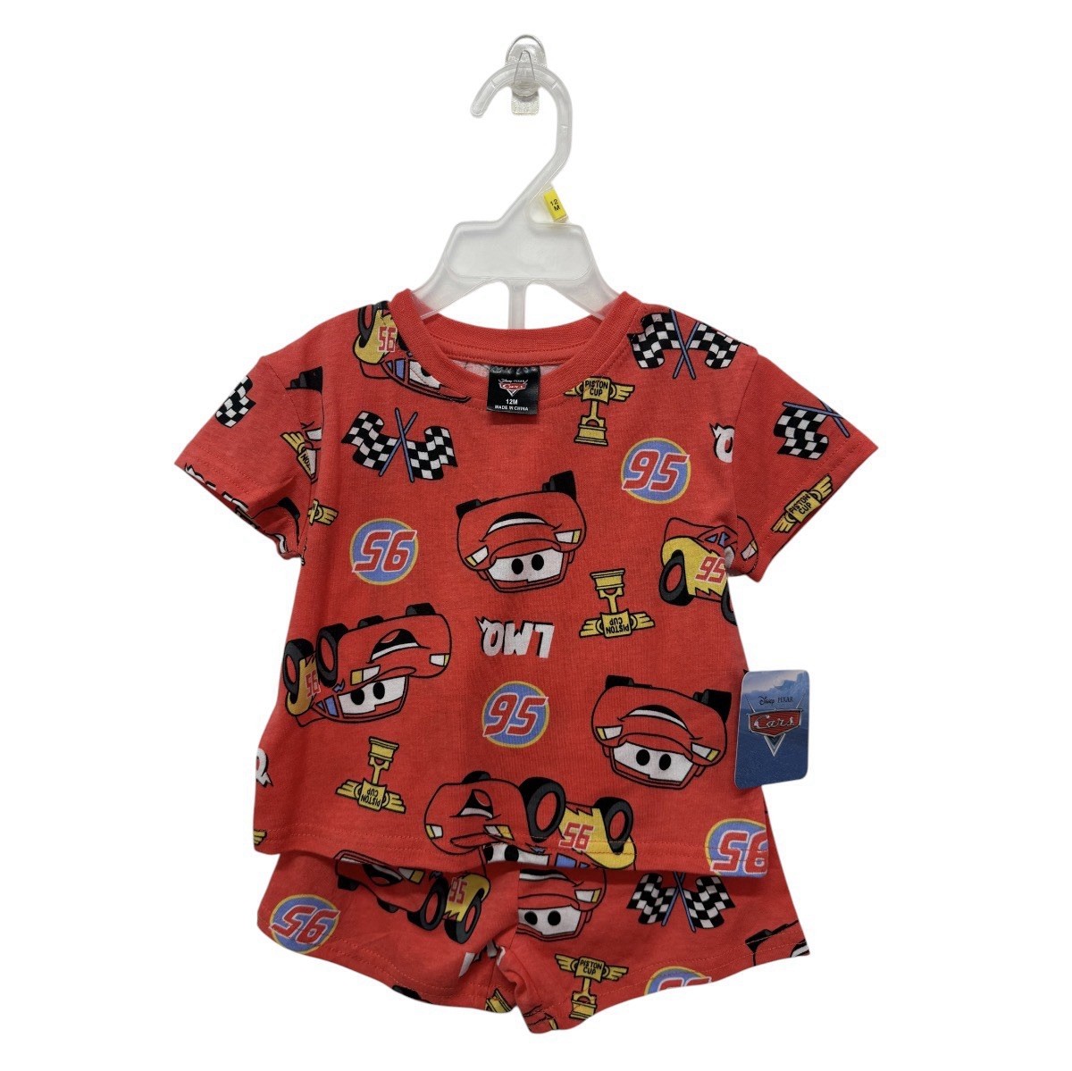 NWT Disney Pixar Cars Lightning McQueen Boys 2 Piece Pajama Set 2T Red