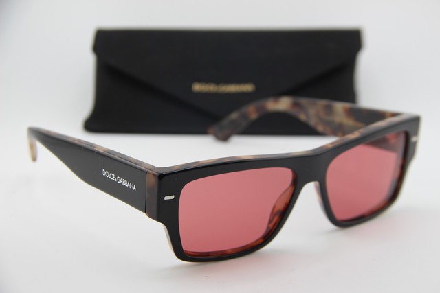 NEW DOLCE & GABBANA DG 4451 3417/7N BLACK HAVANA AUTHENTIC SUNGLASSES 55-15
