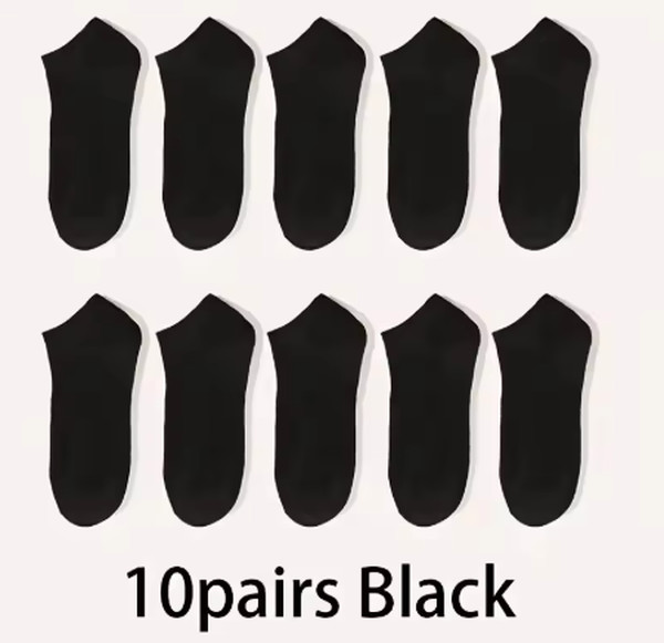 10-Pack Unisex Comfort-Fit Ankle Socks for All, Breathable & Lightweight 