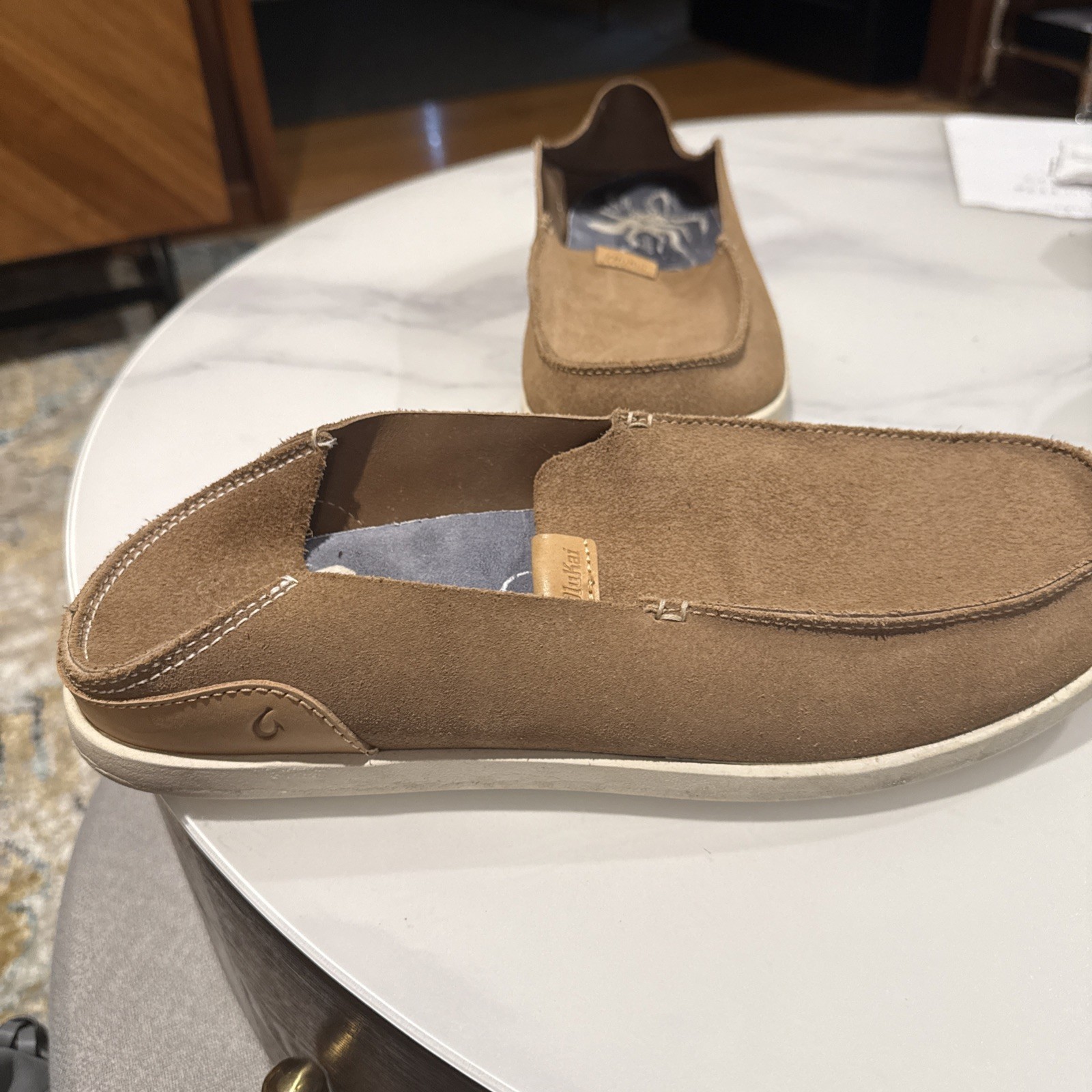 Tan Olukai Kakaha Nia Men’s Convertible Loafer, sized 12