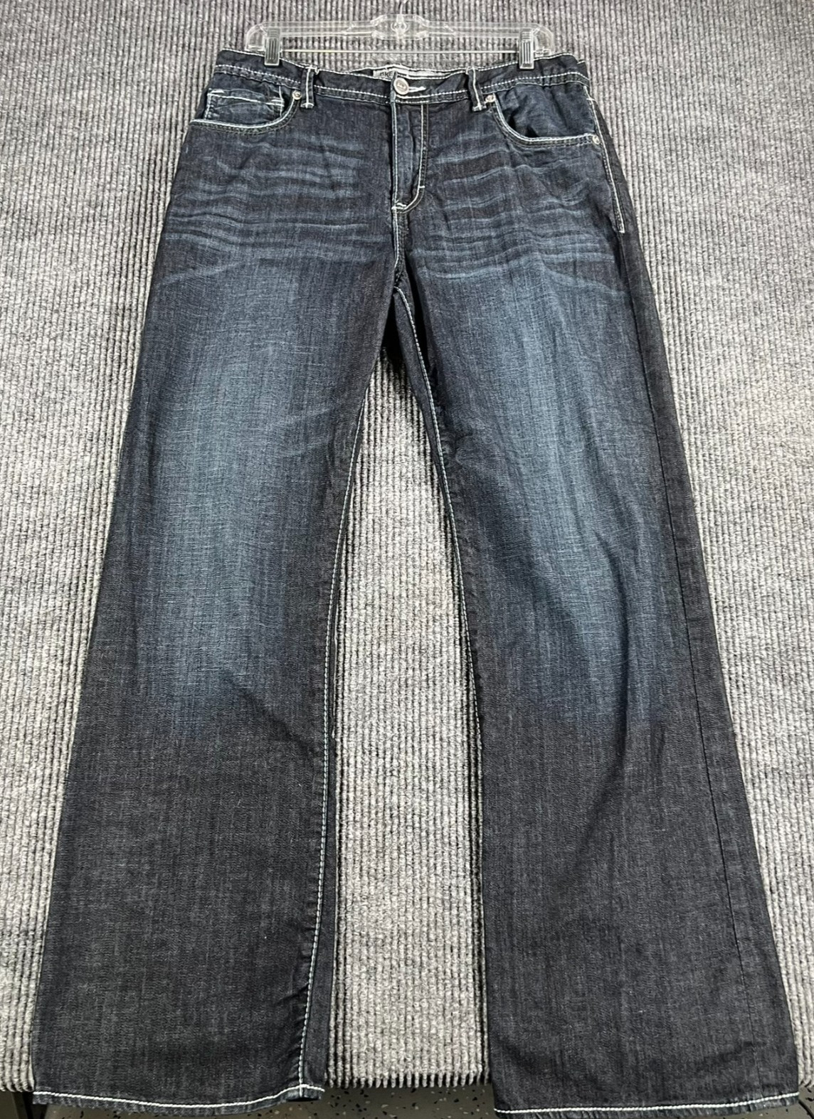 BKE Tyler Jeans Mens Size 34x32 Dark Blue Denim Preppy Casual Comfort Outdoor