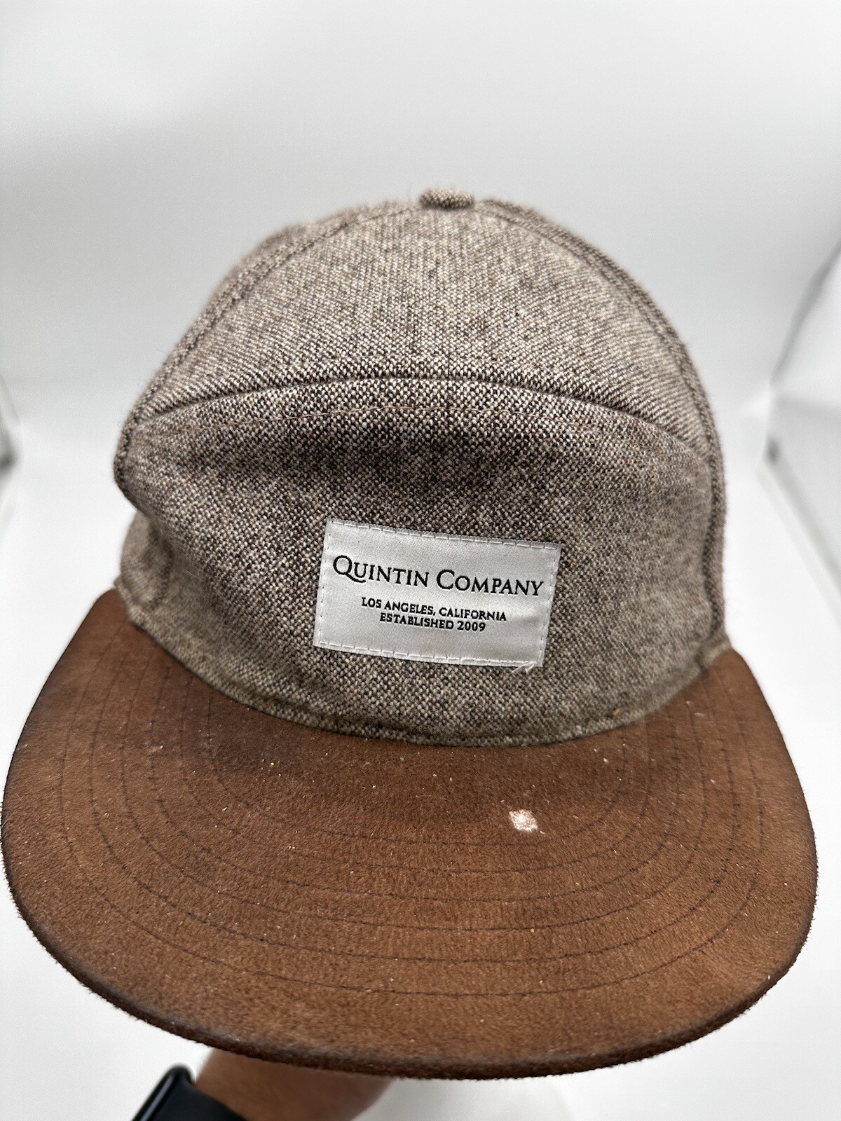 Vintage Quintin Company Flat Bill Hat One Size Adjustable Brown