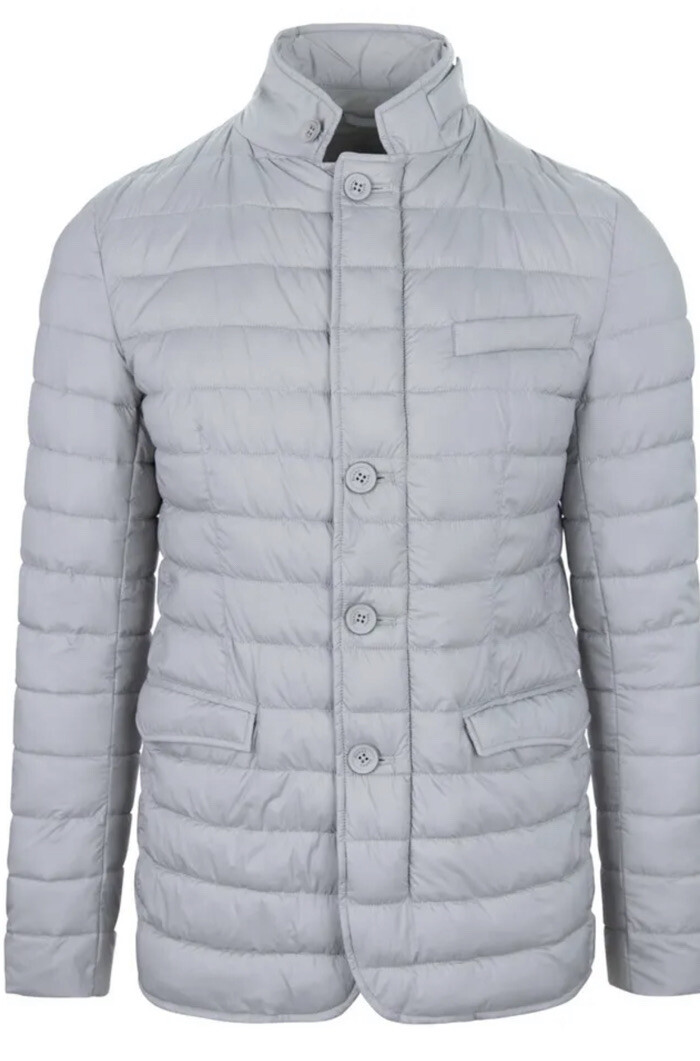 Herno Men\'s Gray Light Weight Down Jacket Coat Size US 46 EU 56 $815