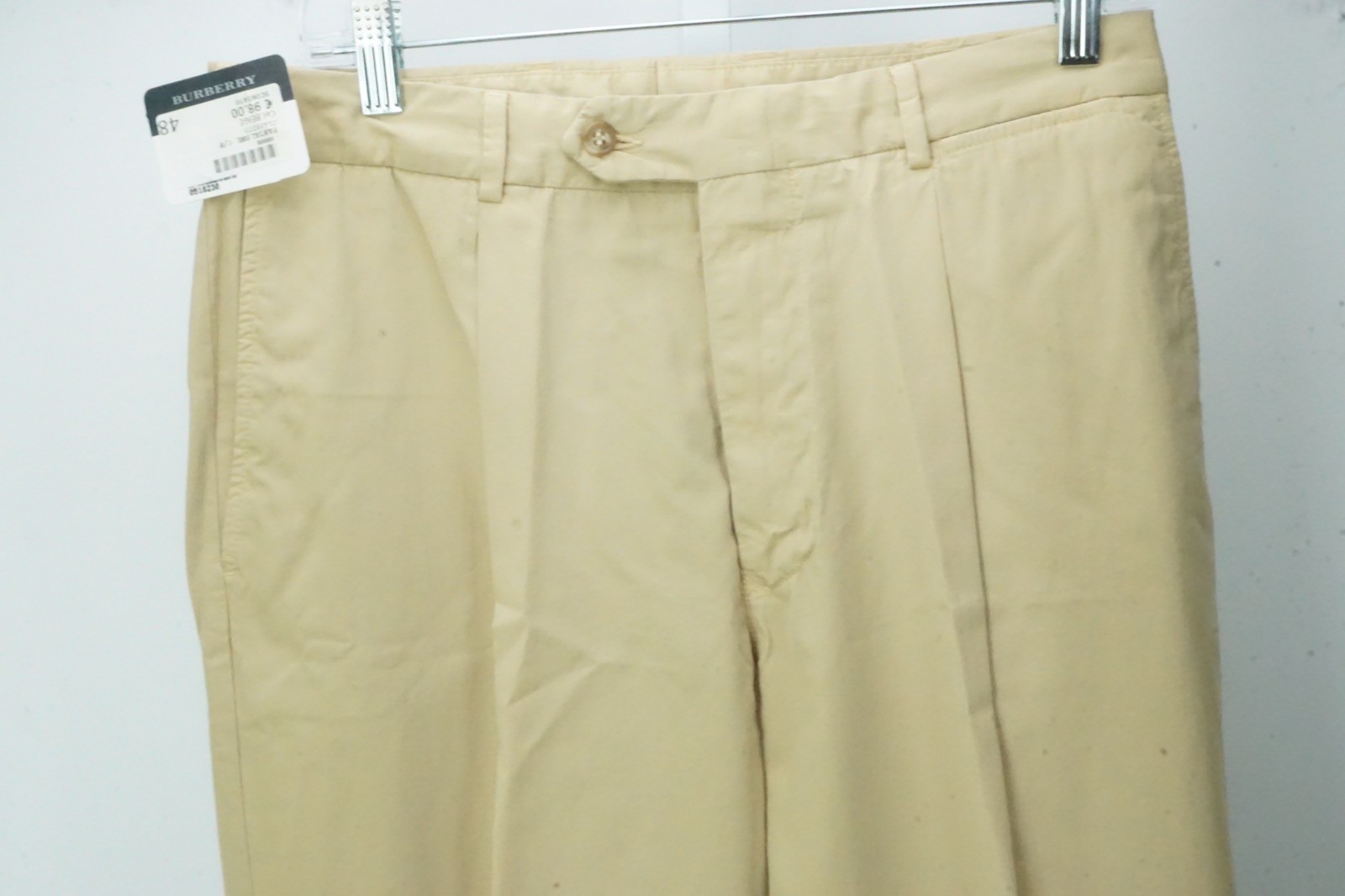 Burberry London Khaki Beige Cotton Chino Pants Trousers 48 EU Brand NEW