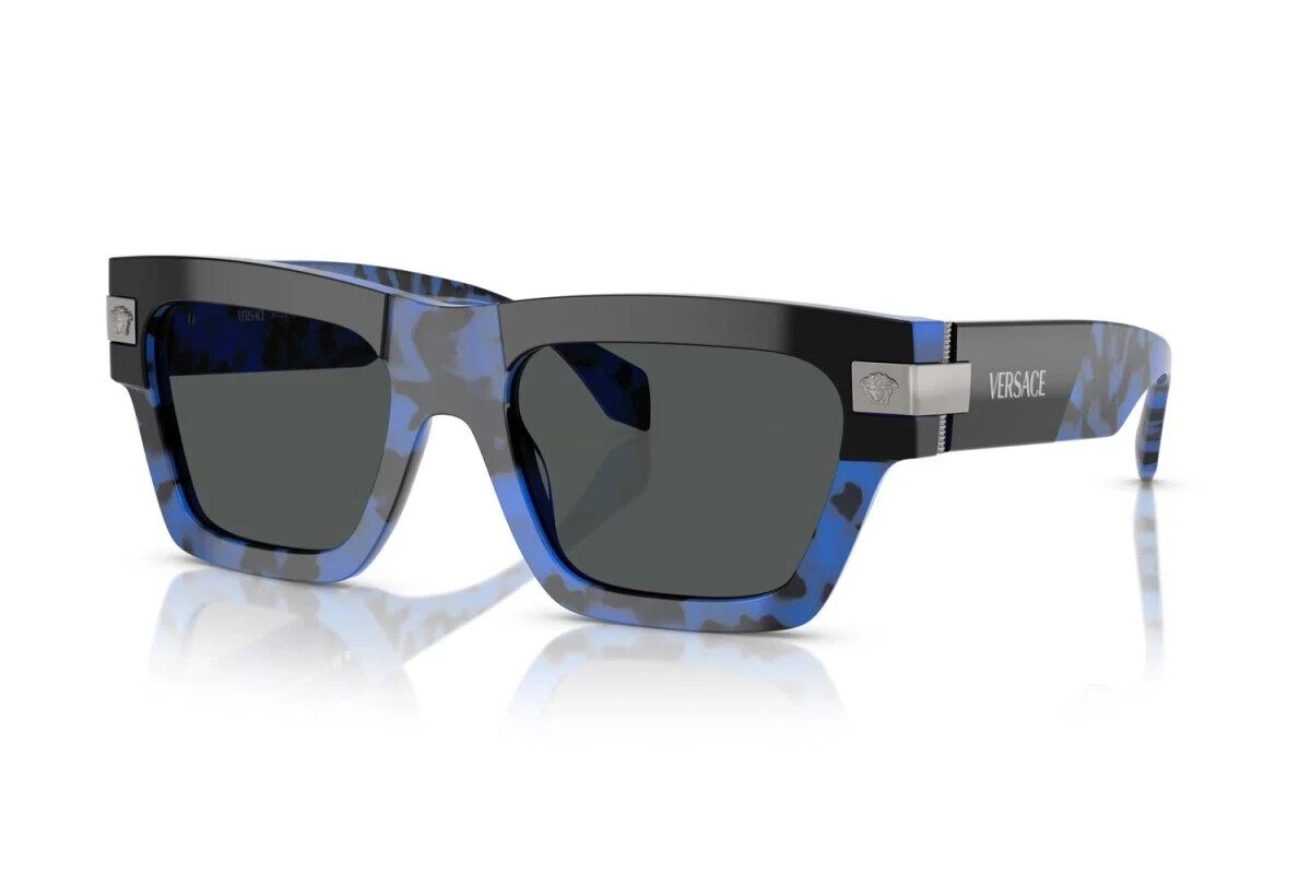 VERSACE | NEW | 4464 | 4464 545887 | HAVANA BLUE | DARK GREY | NON POLARIZED