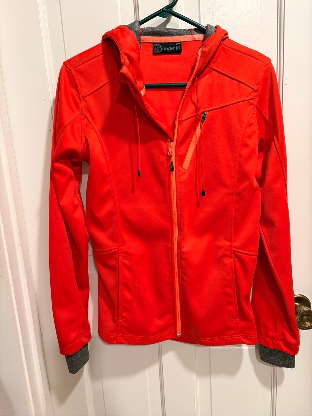 Women’s Mondetta Bright Orange Hooded Utility Softshell Jacket