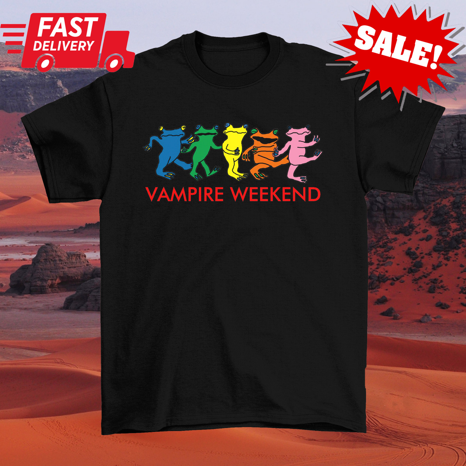 Funny Dancing Vampire Weekend Band Shirt Black Unisex S-5XL 1P0093