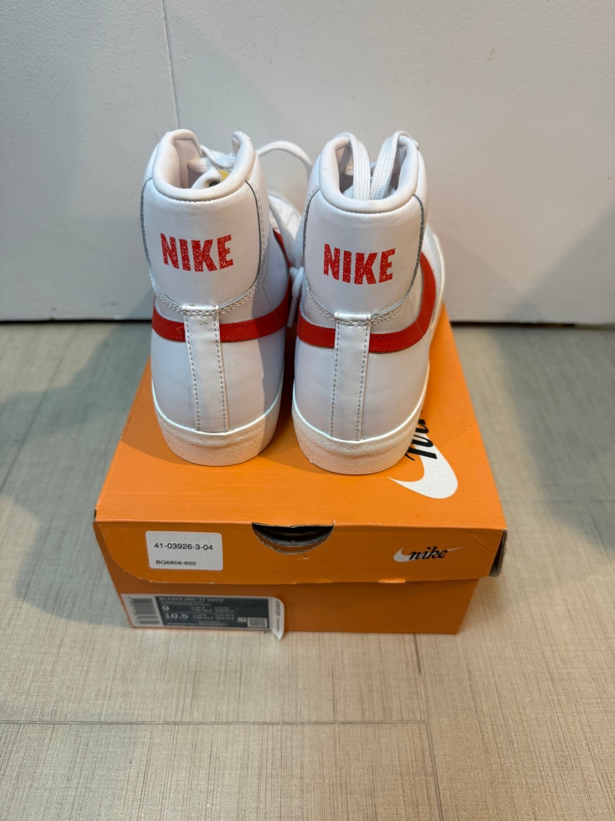 Nike Blazer Mid 77 Vintage Habanero Red White Mens 9 New In Box BQ6806-600