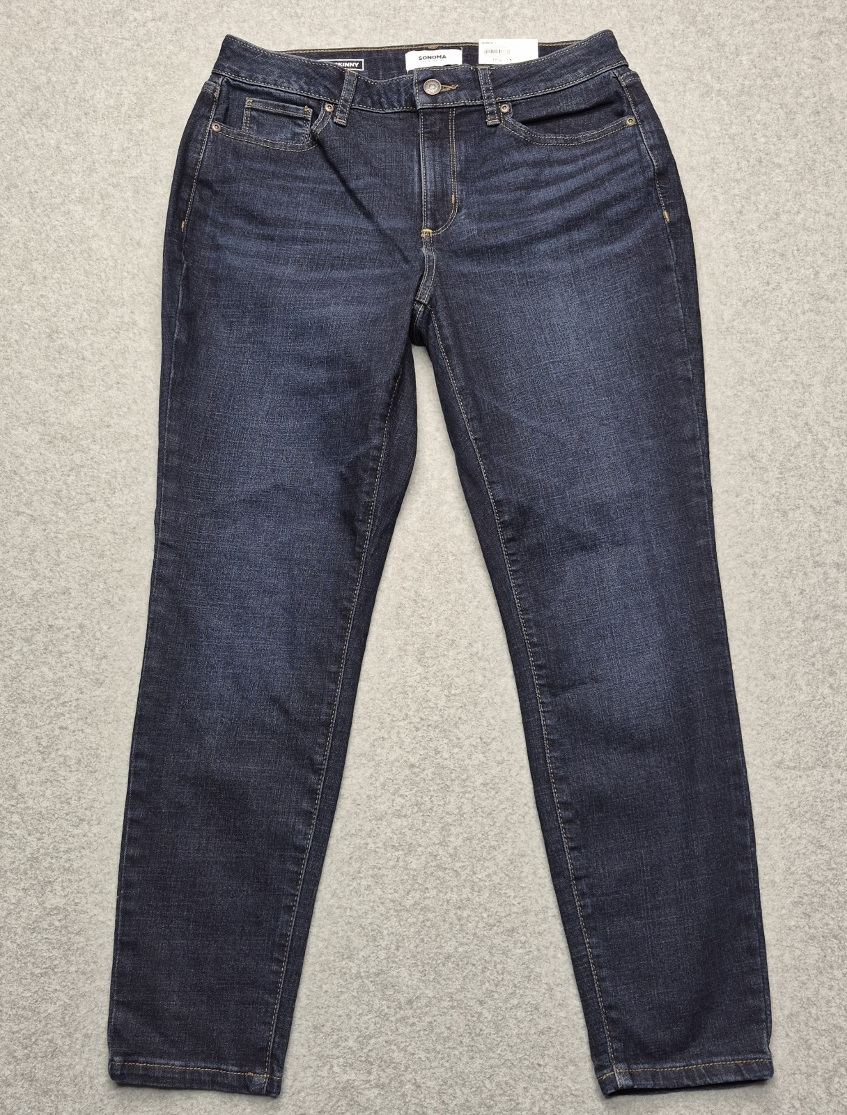 NWT Sonoma Goods For Life Jeans Womens 10 Curvy Skinny Denim Dark Wash Short
