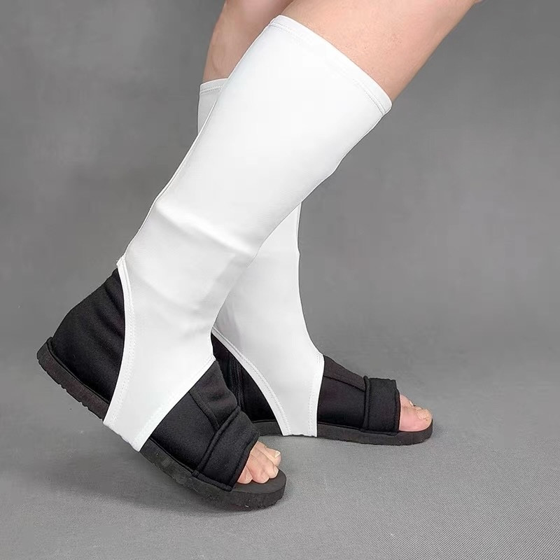 Akatsuki Cosplay Shoes Boots Costume (Ninja Shoes + White Socks)