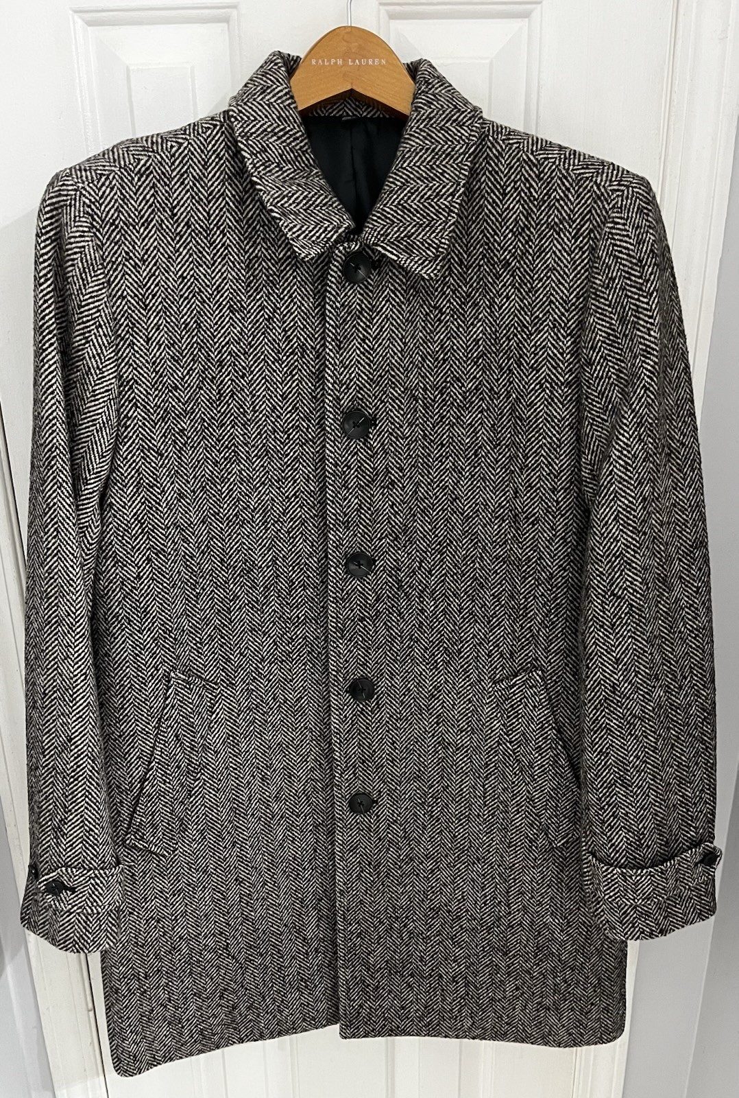 J.Crew Men’s Thompson Herringbone Car Coat Size 40 Reg