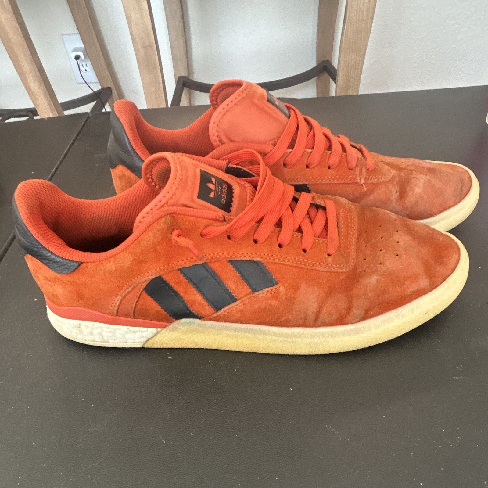 adidas 3ST.004 Collegiate Orange Suede Skate Shoes DB3150 Men\'s Size 11