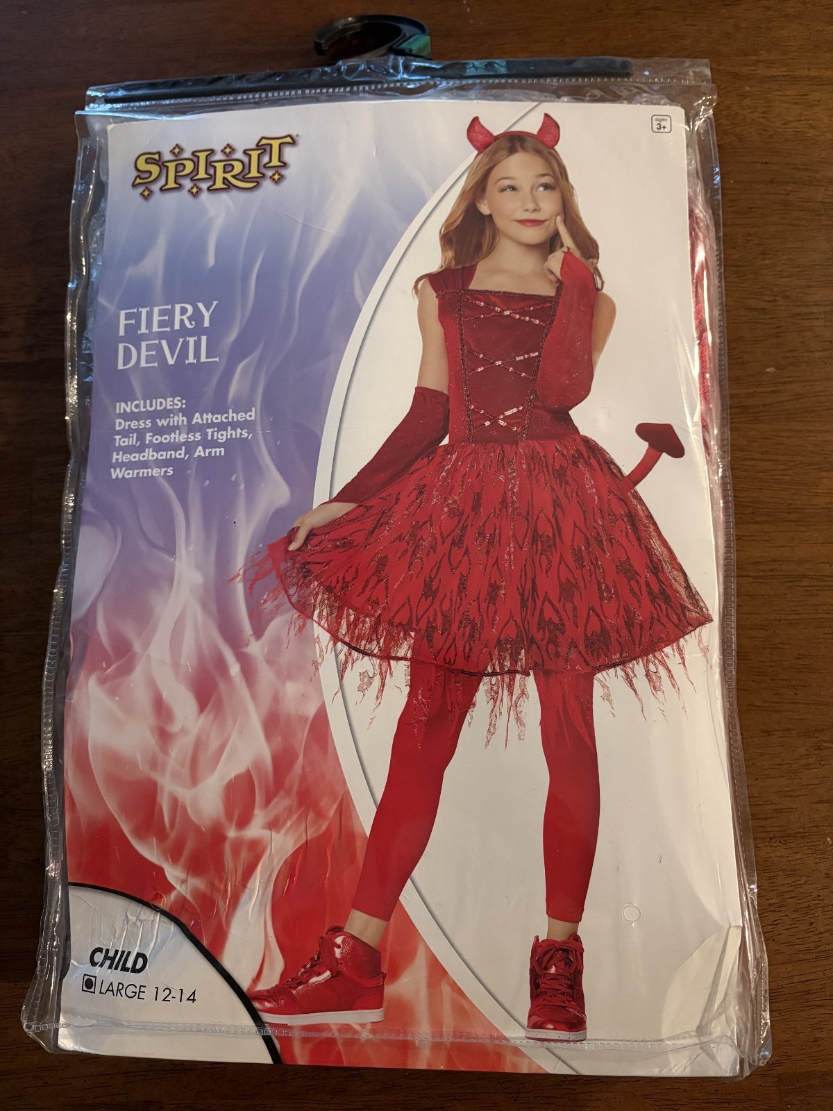 Brand New Child Size 12-14 Devil Costume with Dress and Accessories