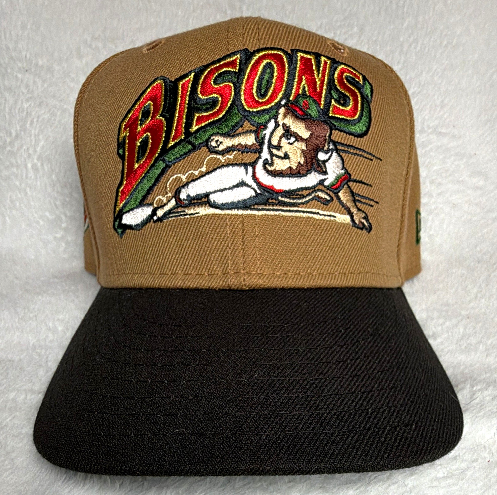 New Era 59FIFTY Bisons 7 3/8 Fitted Baseball Cap Brown/Black Green Brim