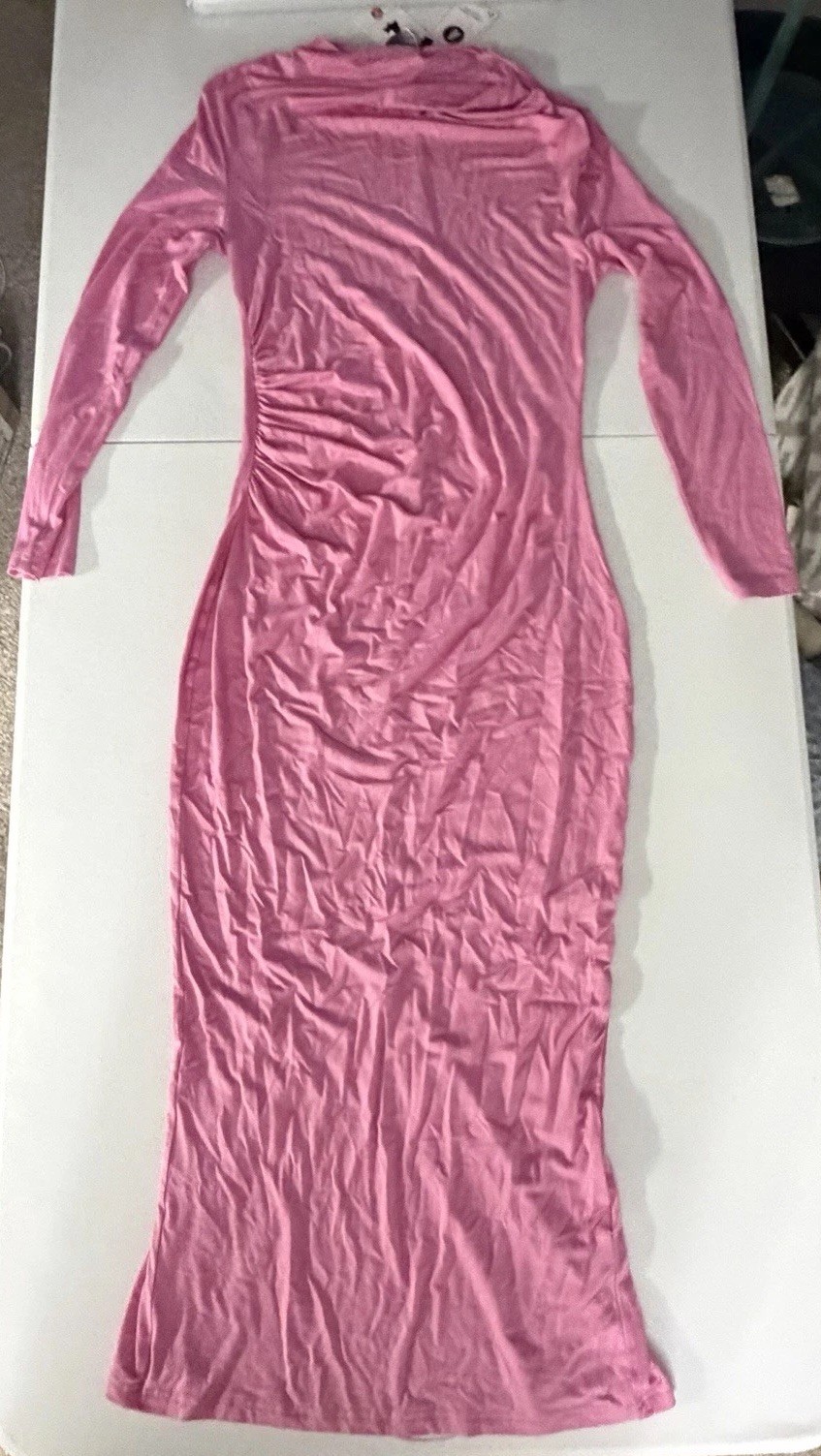 ZESICA Women’s Pink Long Sleeve Maxi Dress Size M NWT Classic Fashion Collection
