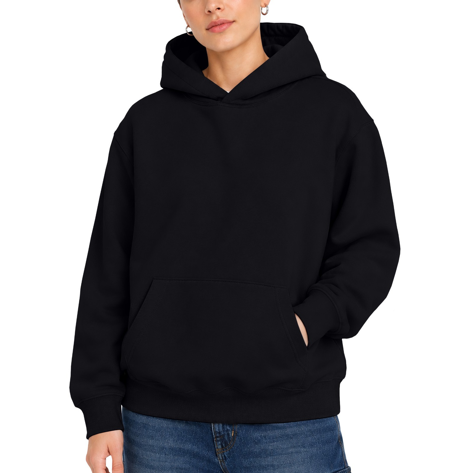 Pullover Hoodies Unisex Heavyweight Fleece Kangaroo Pocket S-XL