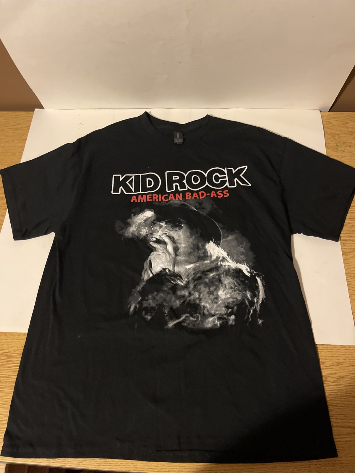 Men’s Kid Rock American Bad-Ass Tour 2025 Black T-Shirt Size Large