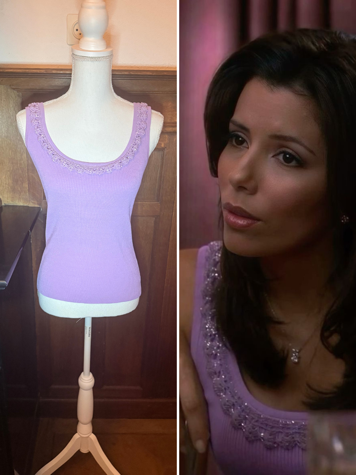 Vintage Caché ASO Gabrielle Solis Y2K top with beads
