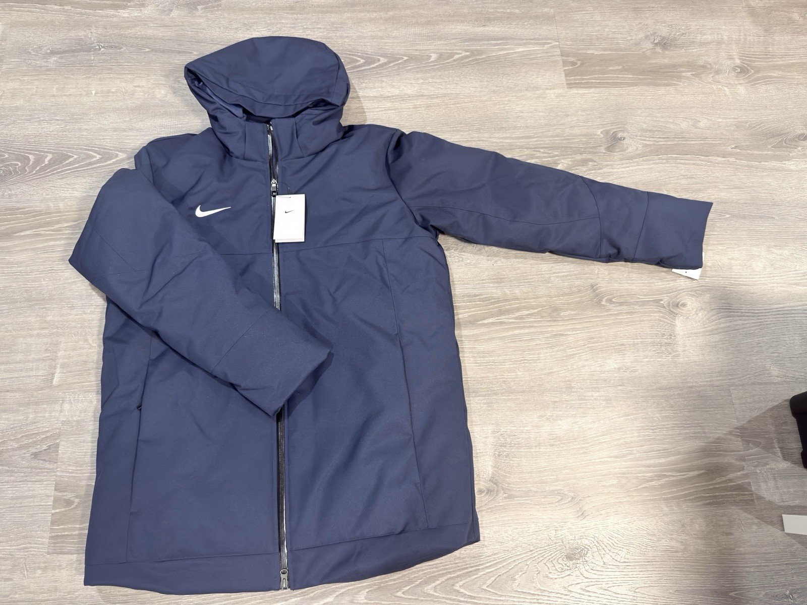 Nike 550 Down Hooded Parka Football Team Issued Navy Blue Size M DJ6526-419 NWT