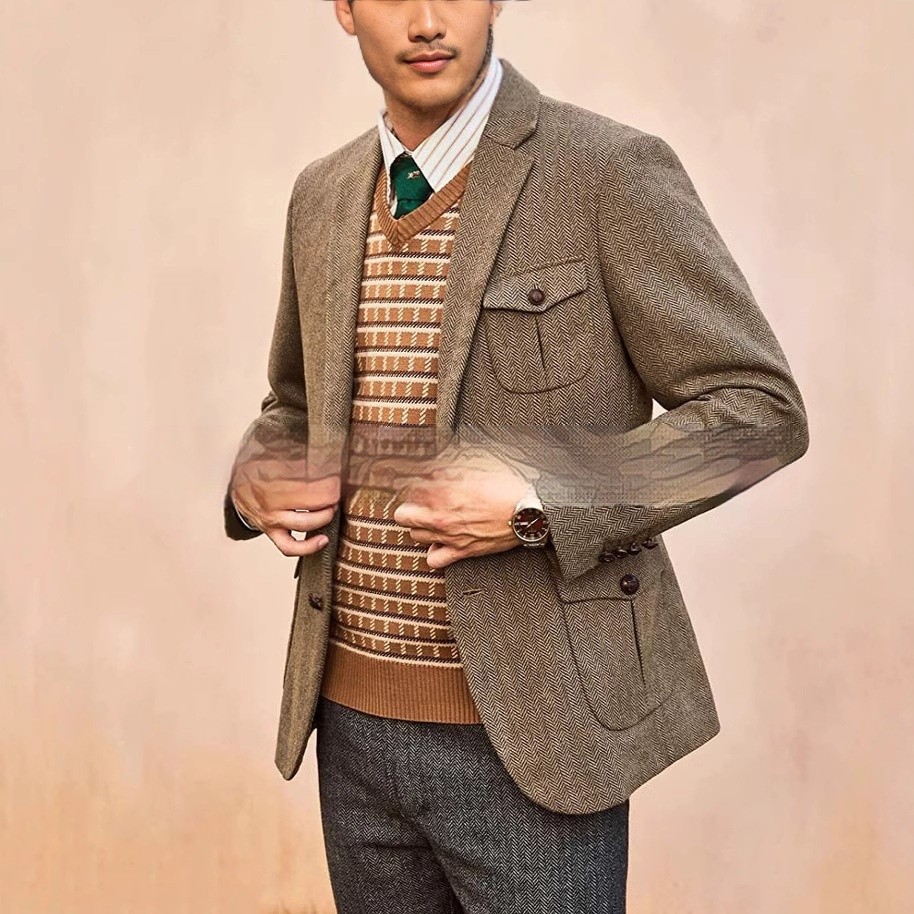 British-style Men\'s Casual Top Jacket