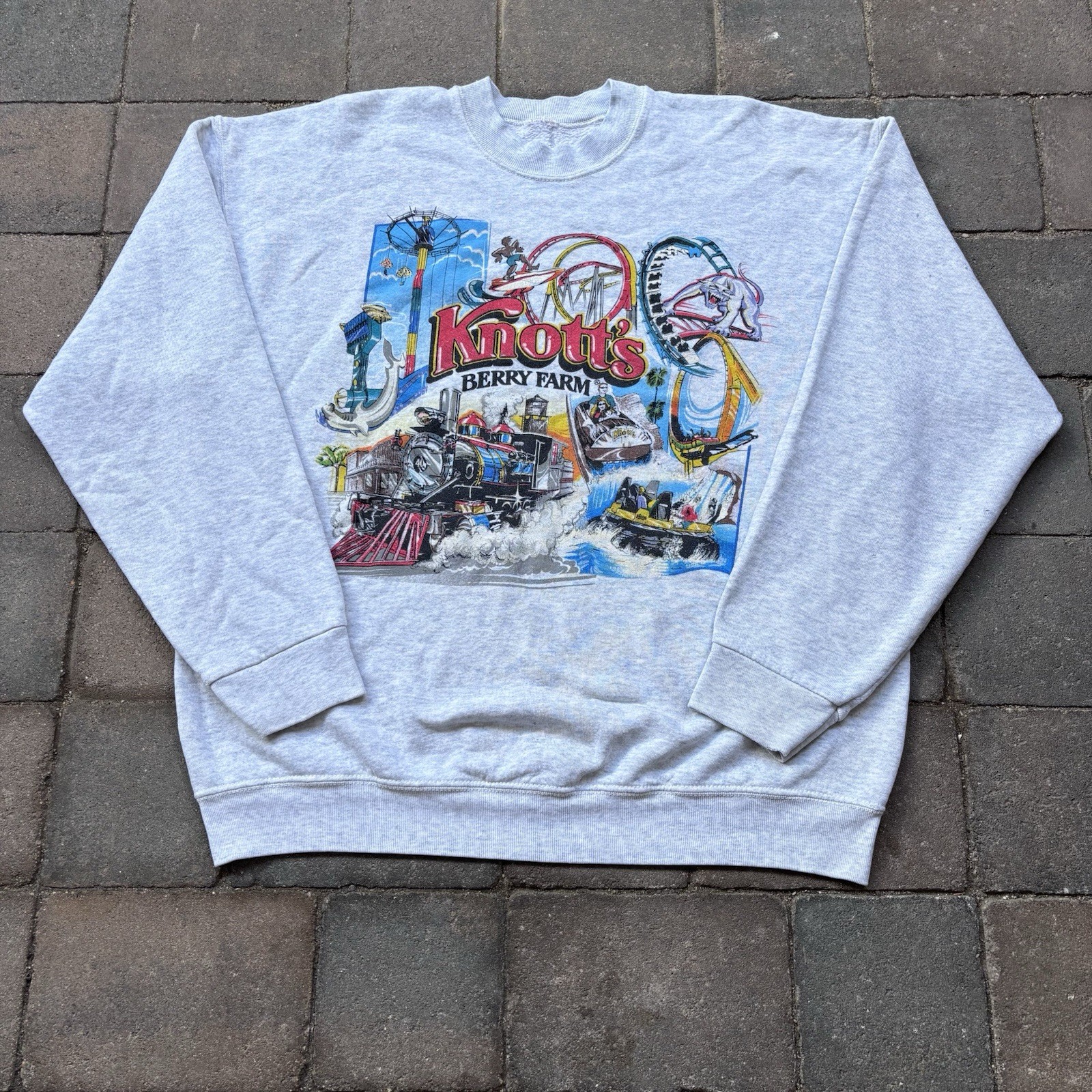 Vintage 90s Knott\'s Berry Farm Theme Park Sweatshirt Men’s Large Made USA