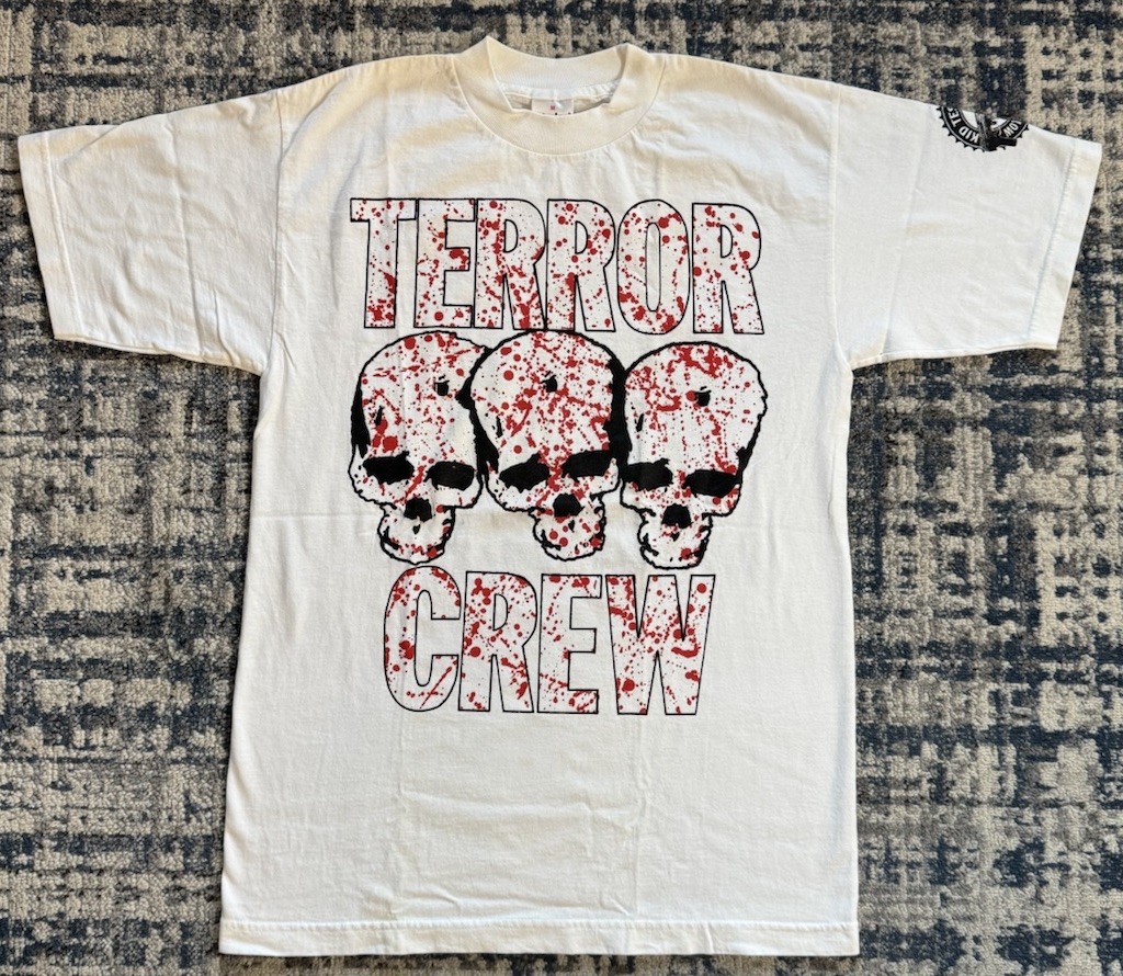 Vintage 90s Don Rock Terror Worldwide Terror Crew Bloody Skulls T Shirt M Punk