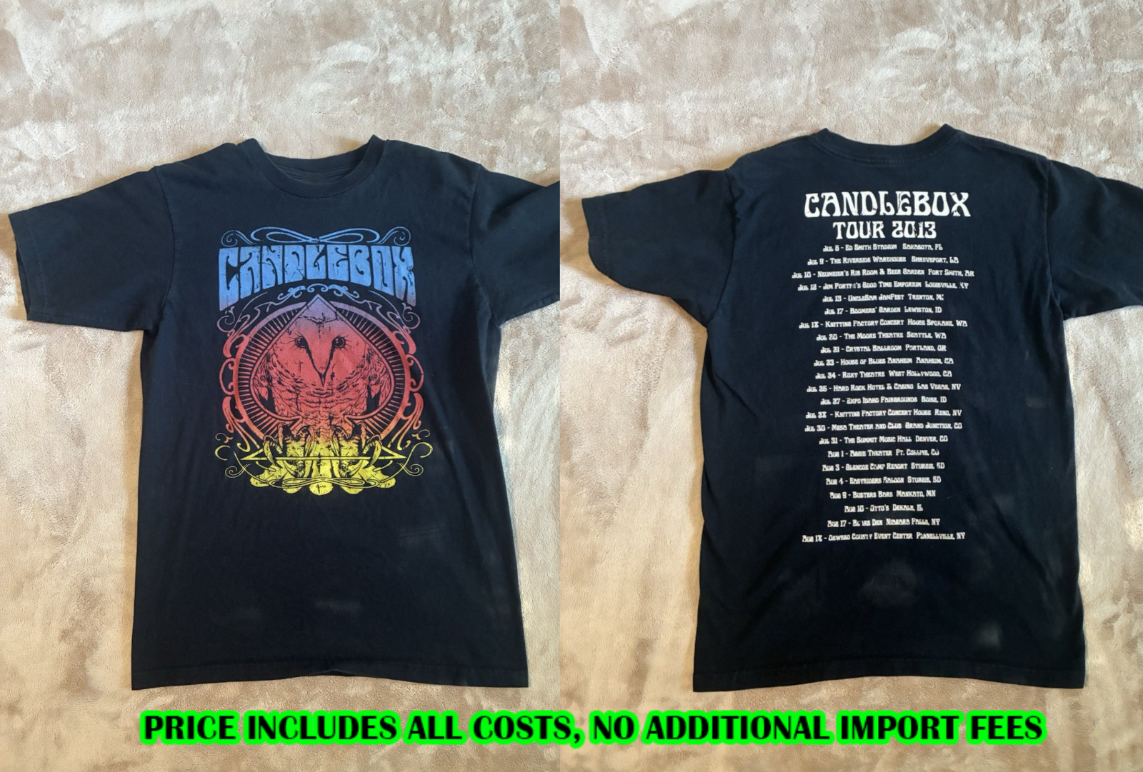 Rare Candlebox Band 2013 Tour T-shirt S to 5XL HH005 