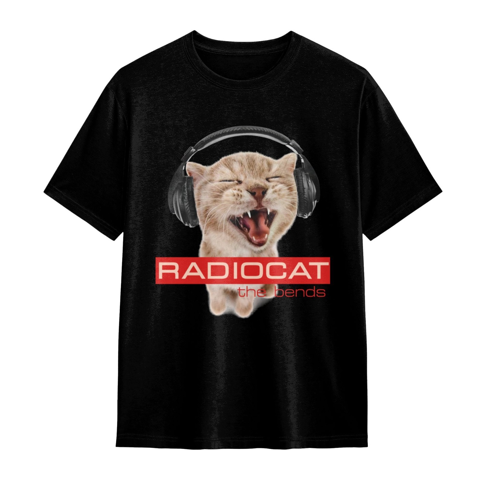 Radiocat The Bends Funny Cat T-Shirt Radiohead The Bends Unisex 90s Streetwear