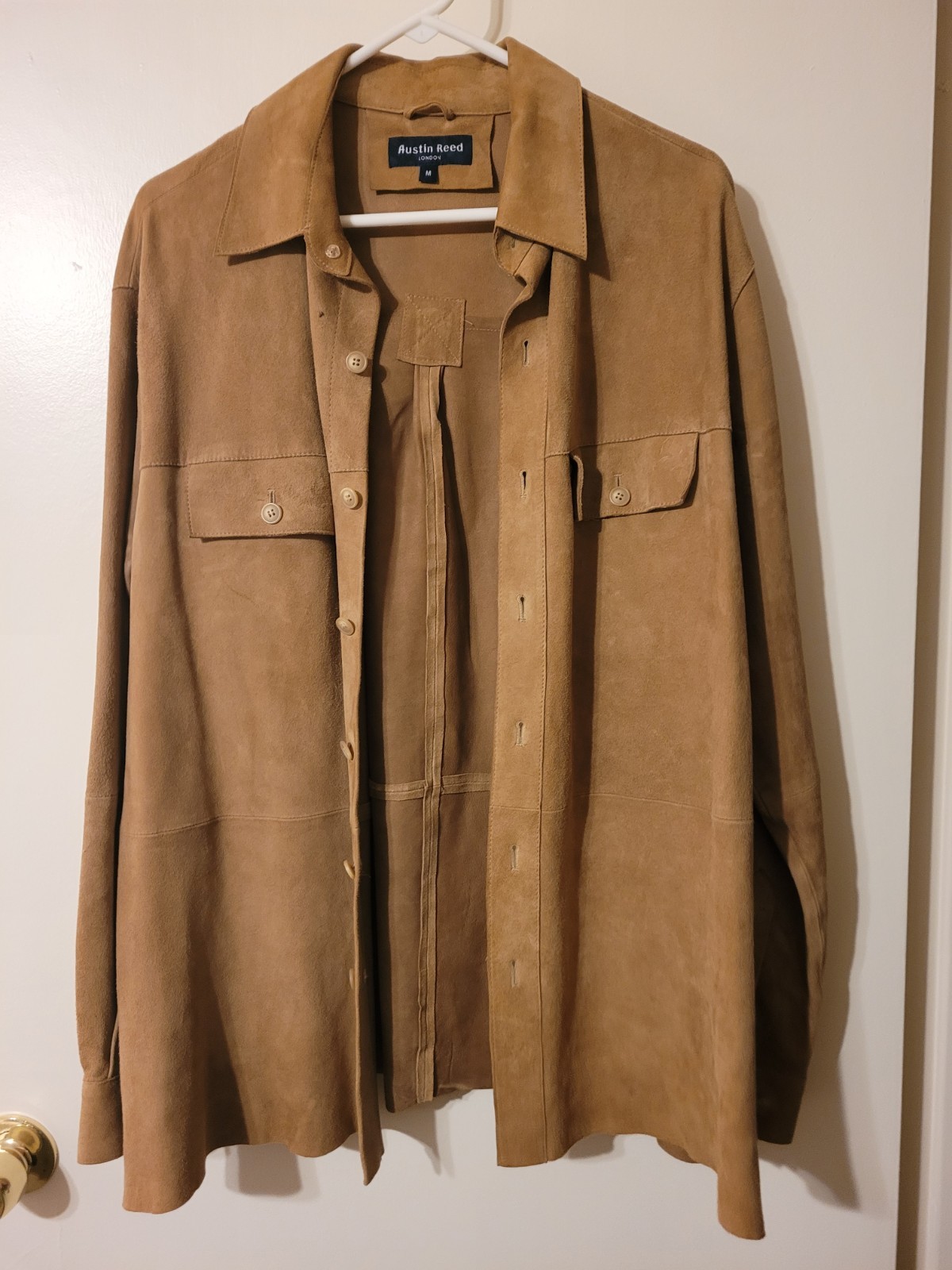 Vintage Austin Reed 80\'s Chestnut/Tan Leather Jacket Men’s Size M - Excellent