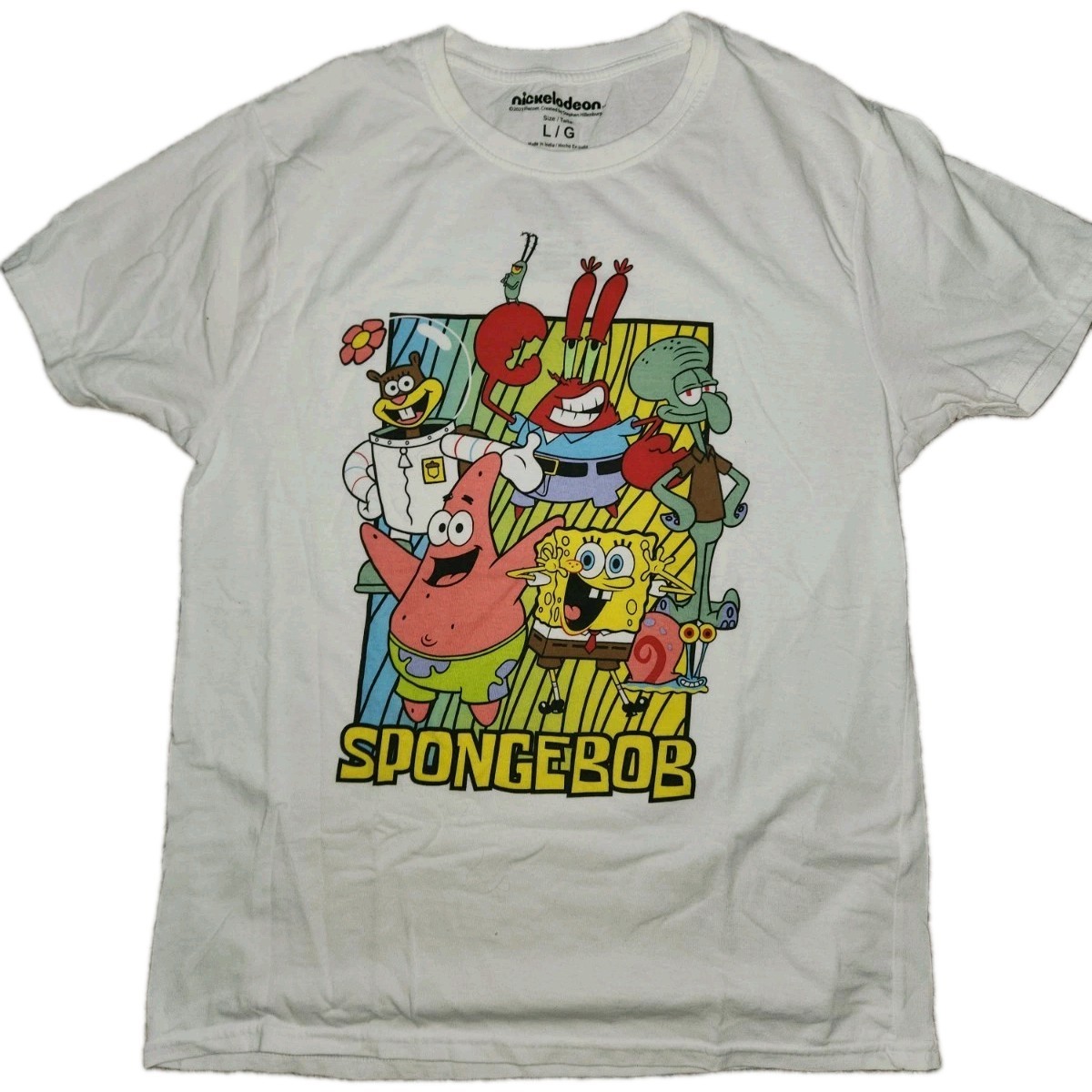 NWT Nickelodeon SpongeBob SquarePants Crew Graphic T-Shirt - Size Large (L)
