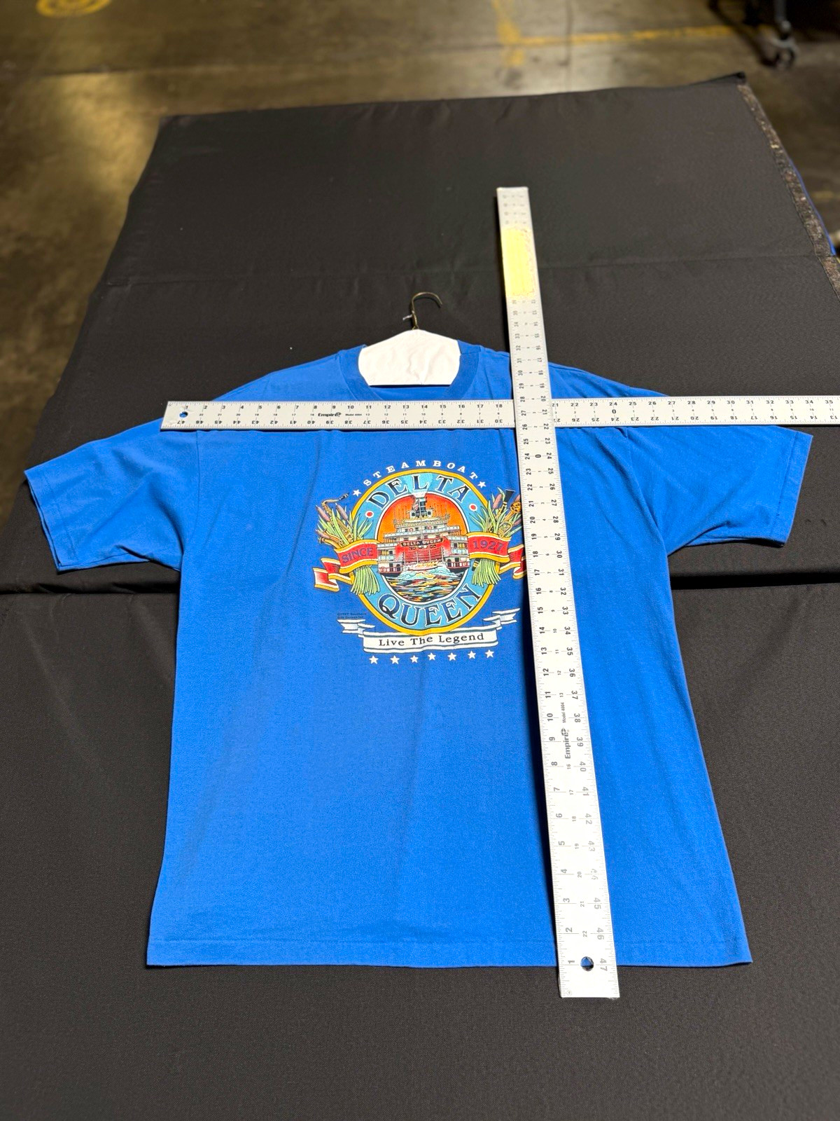 Vintage Delta Queen Blue Steamboat Graphic Crew Neck T-Shirt 2XL