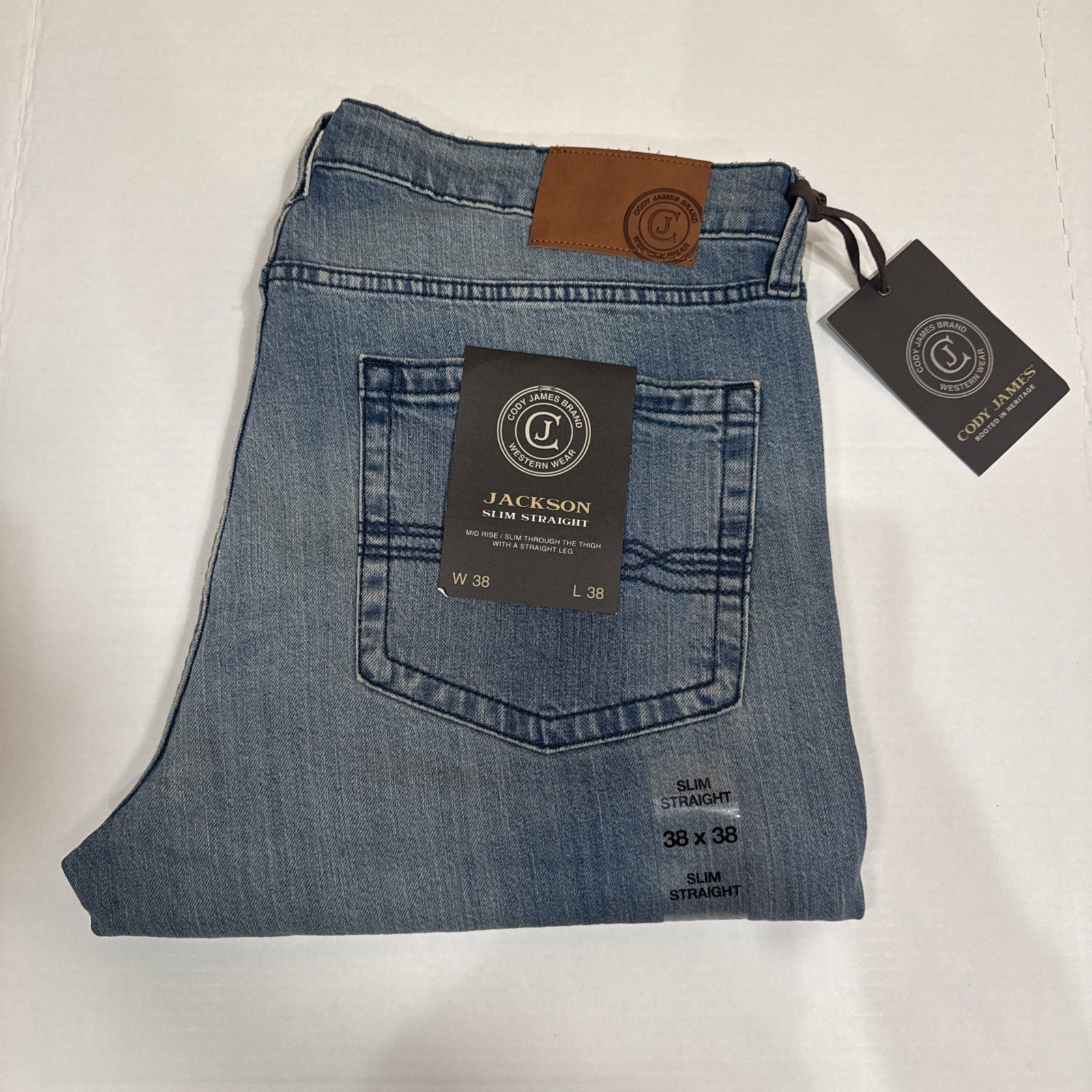 NWT Cody James  Jeans Slim Straight  Size 38x38