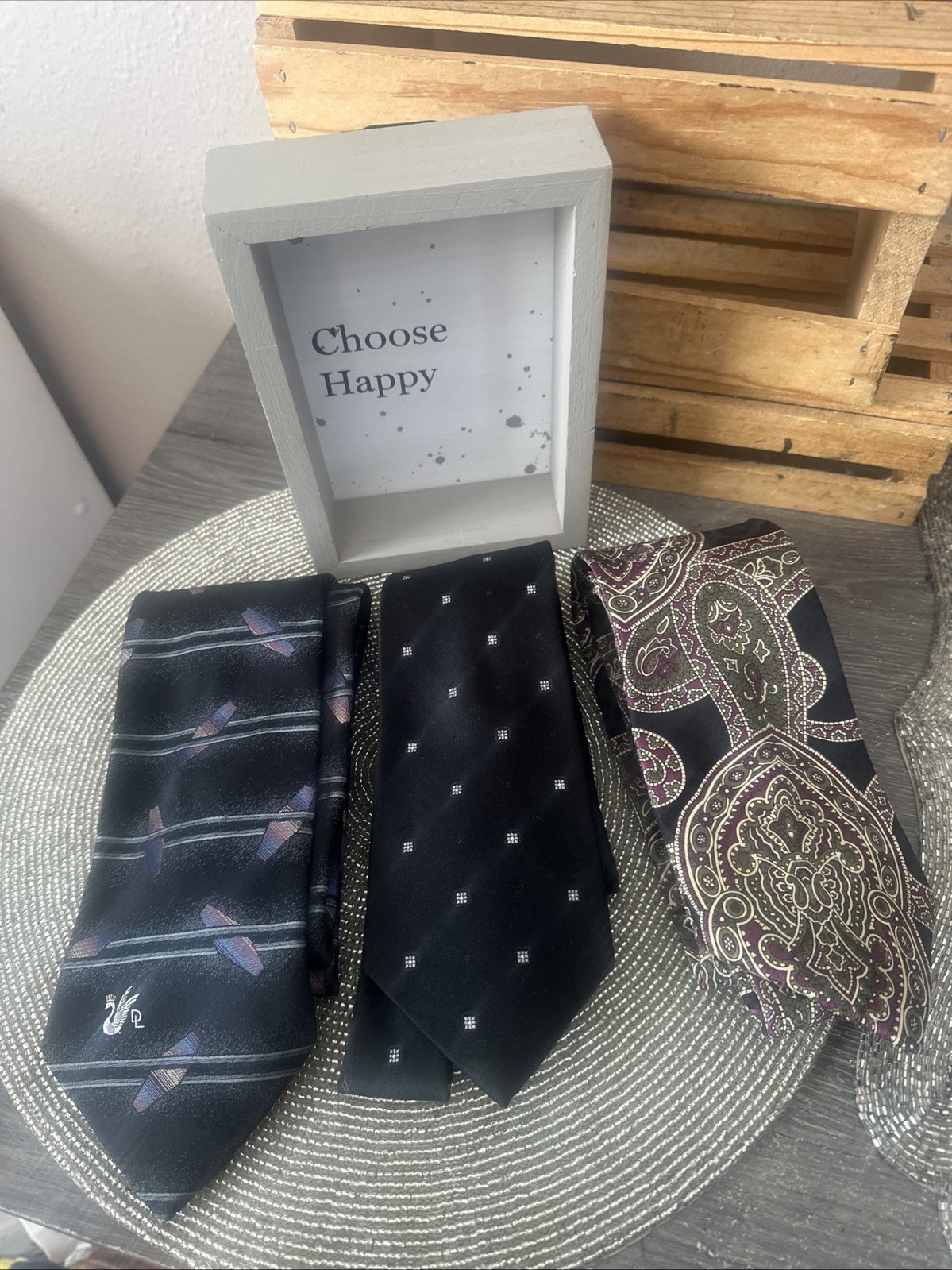 DON LOPER Beverly Hills SET OF 3 Silk And Or Polyester Neck Ties PreOwned