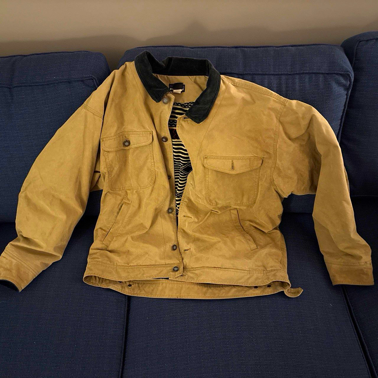 Vintage 90s Patagonia Nuevo Range Barn Chore Coat Mens XL - Canvas Aztec Synchil