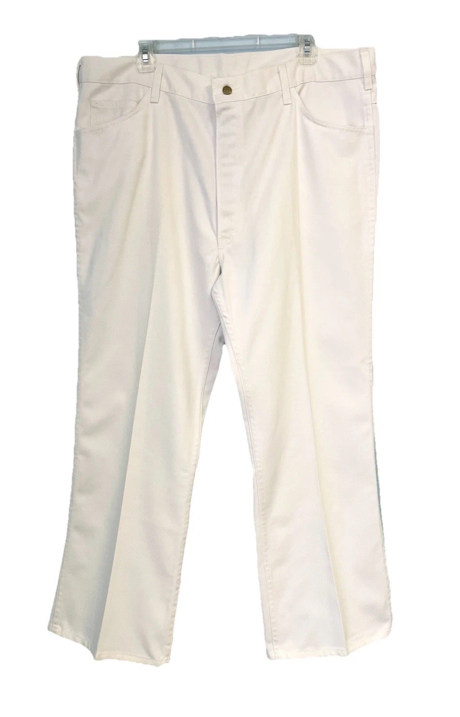 Vintage 70s Oshkosh B Gosh White Denim Boot Cut Flared Jeans USA
