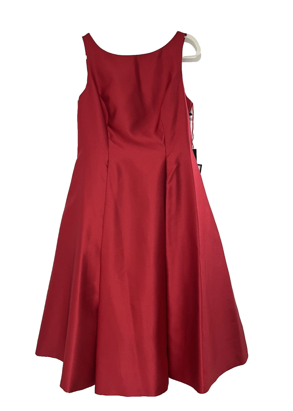 NWT ADRIANNA PAPELL RED SLEVELESS TEA LENGTH LINED DRESS 12