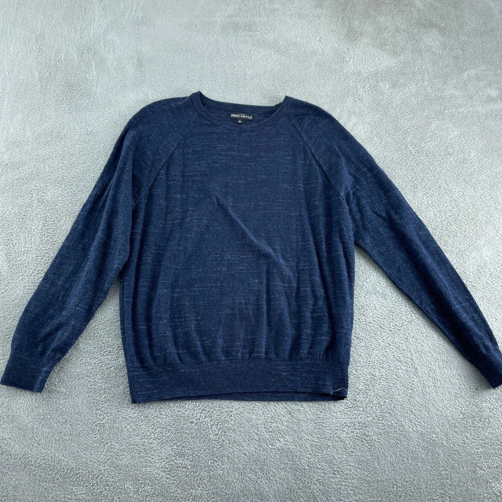 J.Crew Mercantile Mens Navy Blue Lightweight Cotton Pullover Size L 4300