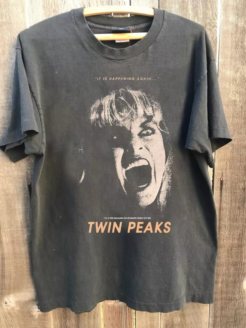 Twin Peaks Laura Palmer Charcoal Unisex Classic Style T shirt Vtg  S-5XL