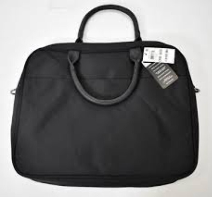 Laptop Bag Briefcase Nylon Black Macys Alfani Luggage Case 15\
