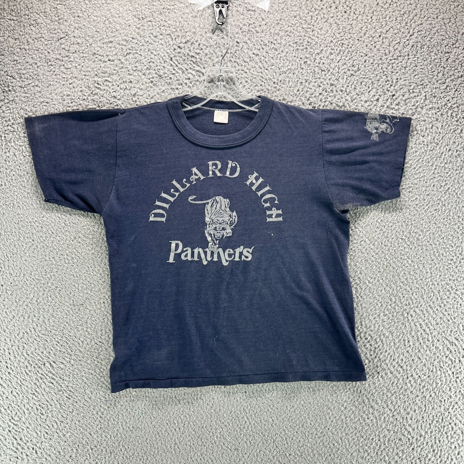 70s 80s True Vintage T-Shirt Mens M Panthers Single Stitch Sun Faded Thrashed