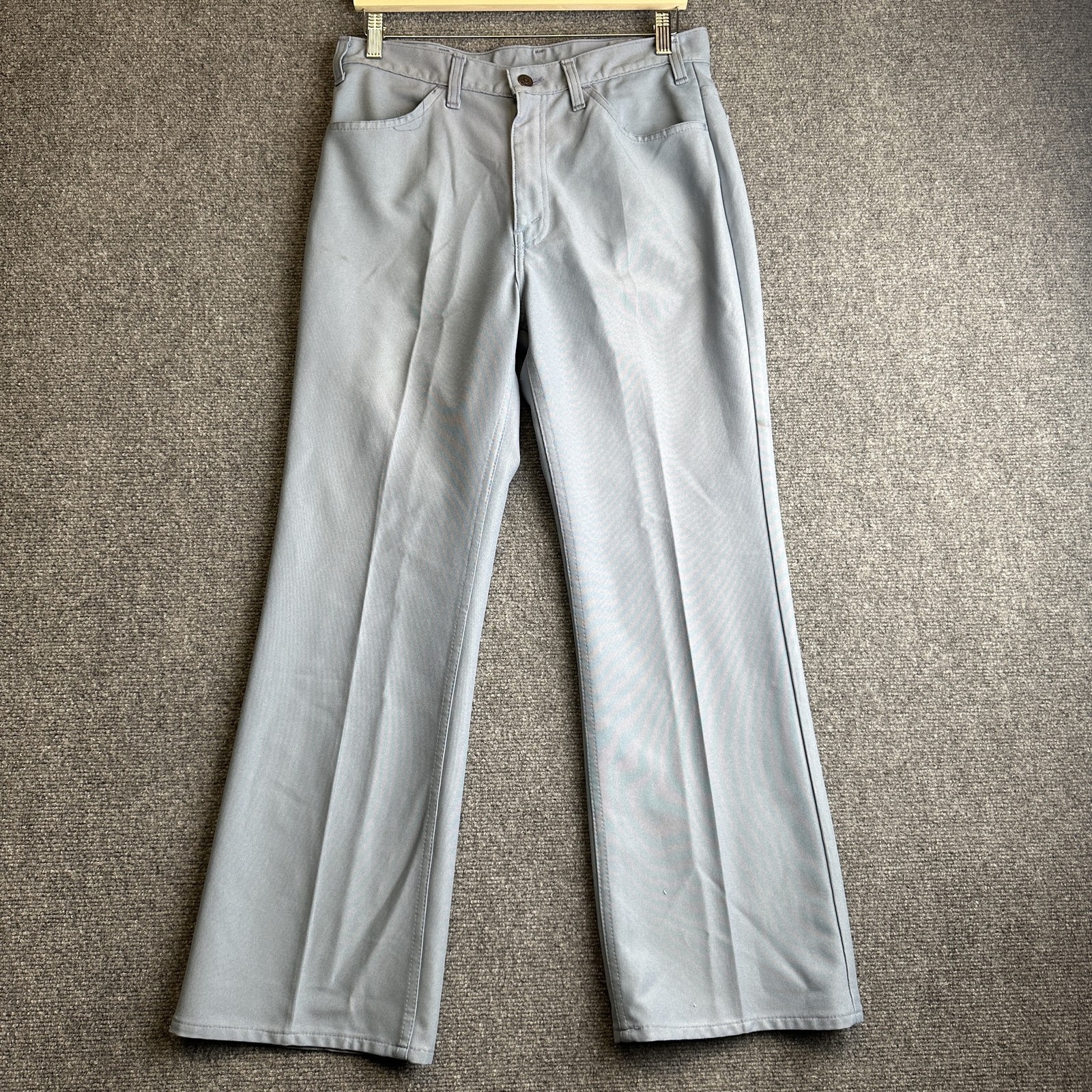 VTG Levis 517 Pants Mens 30x30 Blue Bootcut Leg Relaxed Talon Zip 70s Big E